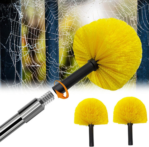 Spider web brush with pole - web,